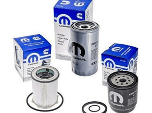 Oil service being performed on a diesel truck